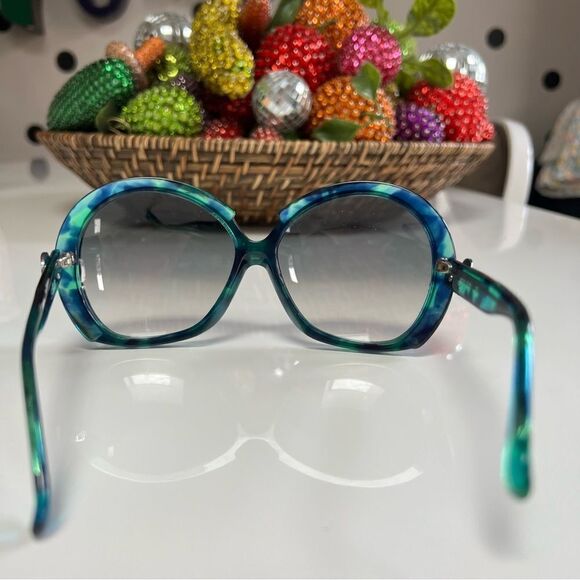 Rare True Vintage 1983 Oversized Teal Silhouette 585 Sunglasses main image 11